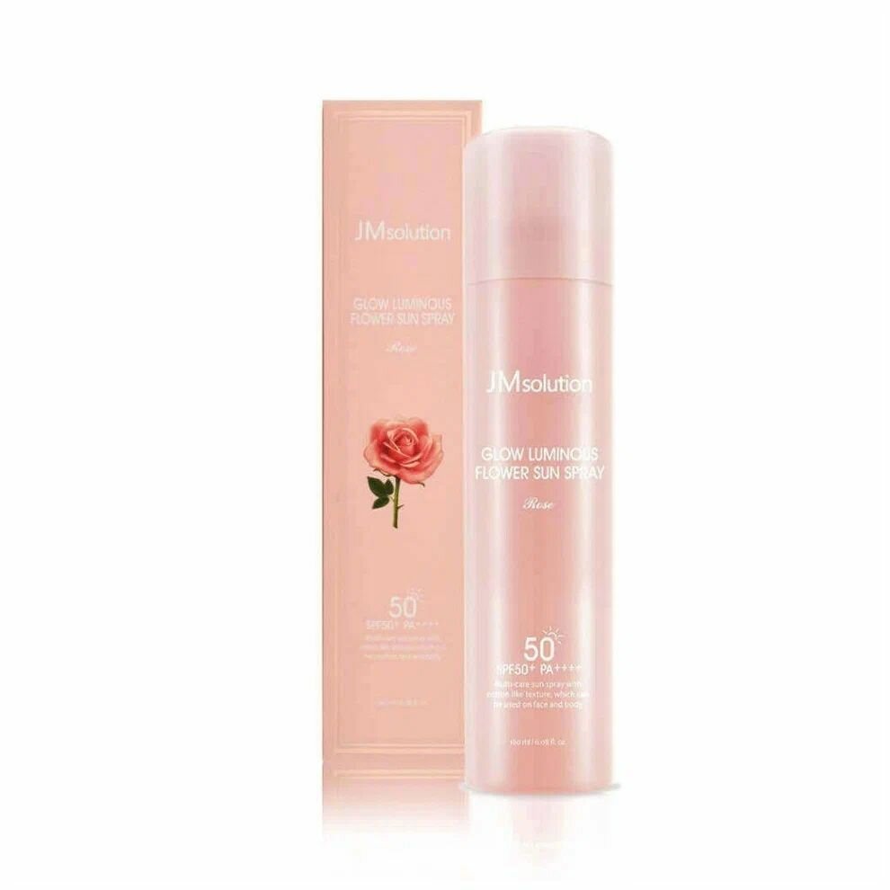 JM Solution Солнцезащитный спрей Glow Luminous Flower Sun Spray Rose SPF50+ 180 мл