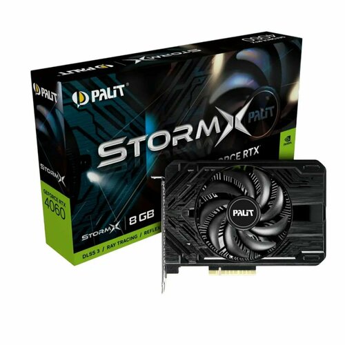 Видеокарта Palit RTX4060 STORMX 8GB GDDR6 128-bit DPx3 HDMI RTL 42990₽
