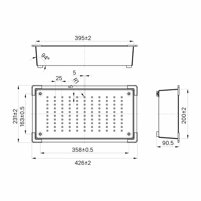 Коландер IDDIS Kitchen Line из нержавеющей стали графит 426*231 KOL23GMi59 - фотография № 12