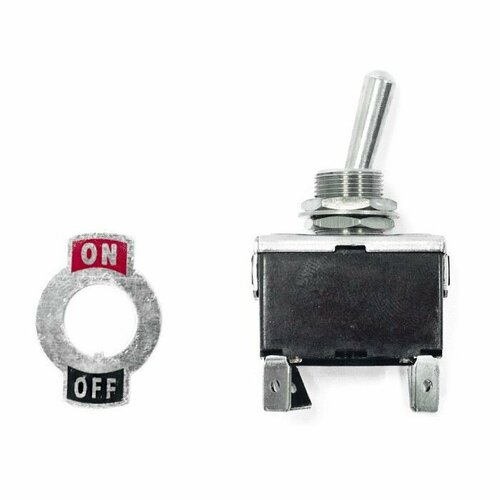 Переключатель тумблерный 4 пина SUNFINE (вкл)-выкл, без фиксации (вкл)