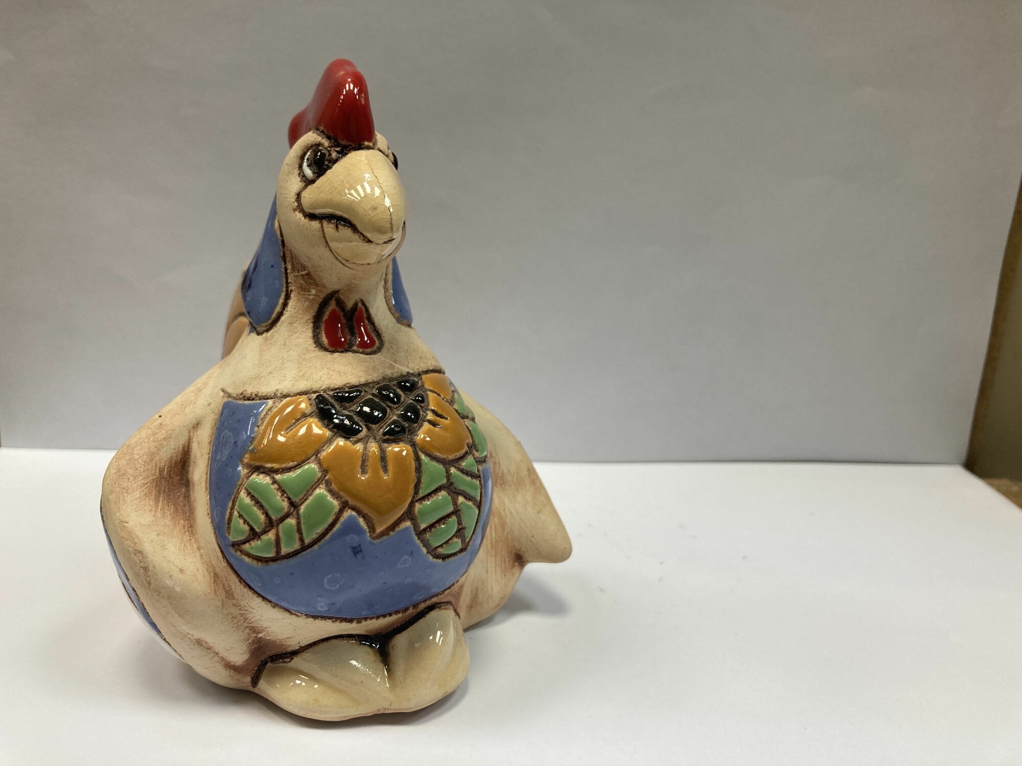 фото Статуэтка дизайнерская"Петух средний", керамика 10,5х11х6 см.