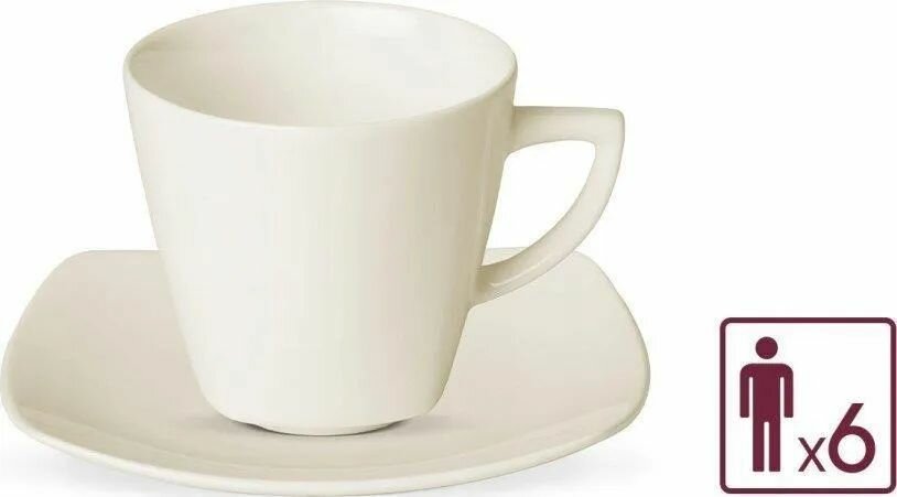 Gerlach Gerlach Valor набор чашек с блюдцами 6 персон 12 элемнтов