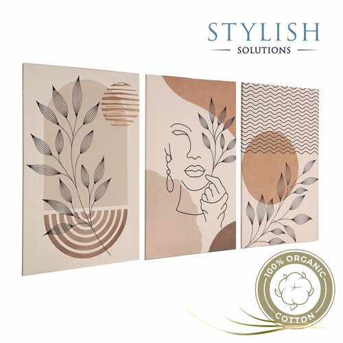 Картина модульная 60 х 120 см Минимализм бежевый для офиса и спальни RE1A326 4250₽