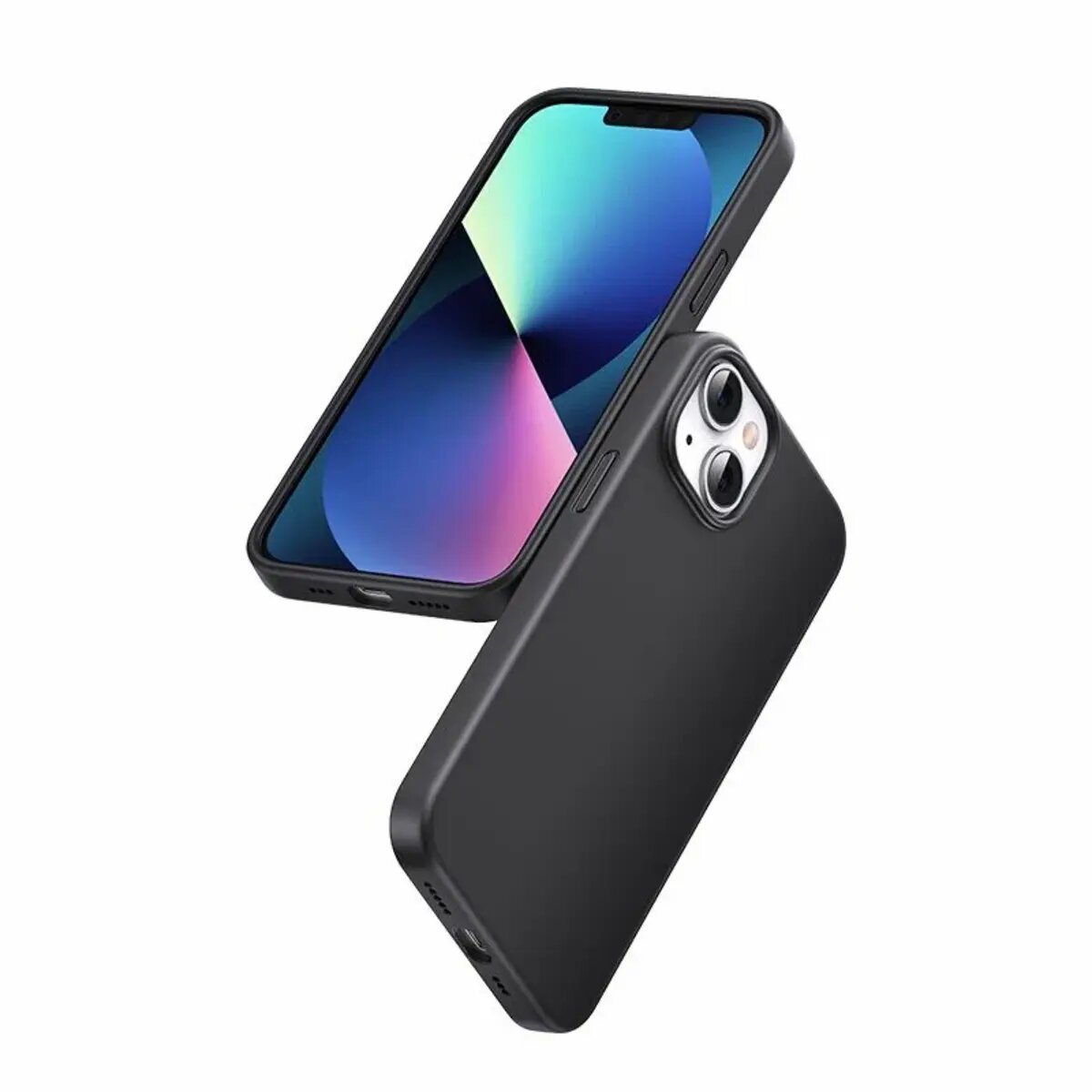 Защитный чехол силиконовый UGREEN LP626 (90920) Silky Silicone Protective Case для iPhone 14 6.7-дюйма. Цвет: черный
