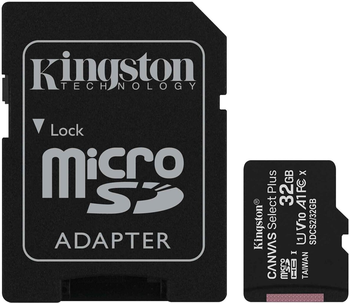 Карта памяти Kingston Карта памяти Kingston Canvas Select Plus microSDHC 32GB (с адаптером)