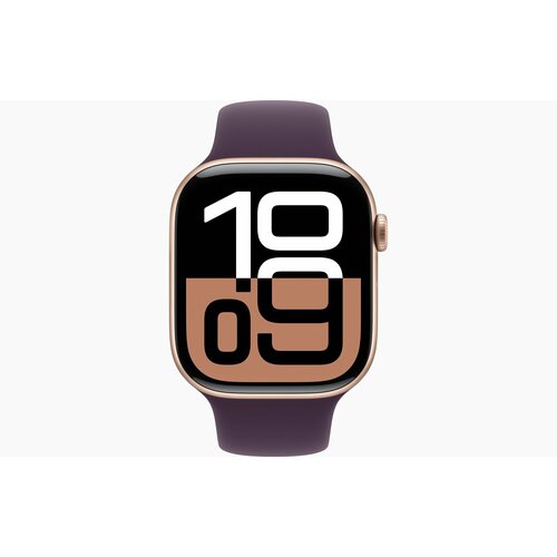 Apple Watch Series 10 GPS 42mm Rose Gold Aluminium Case with Plum Sport Loop 43119₽