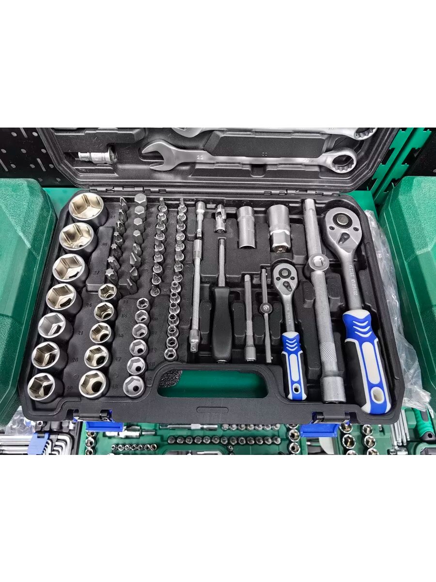 Набор инструментов, для автомобиля и дома, комбинированный, кейс, 82 элемента — фото 1