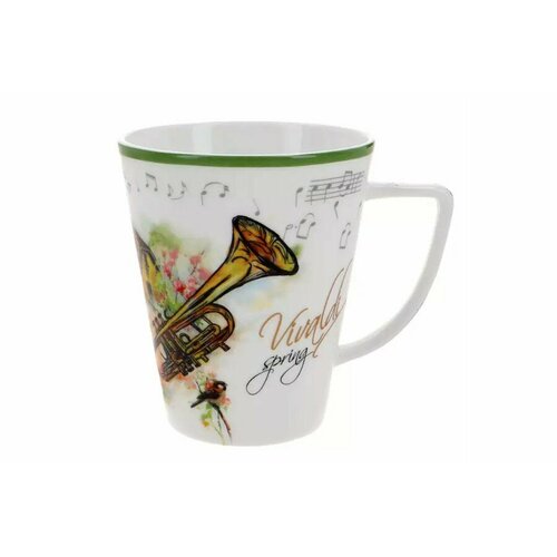 Чайная пара Carmani A. Vivaldi Лето (230 мл), белая/оранжевая