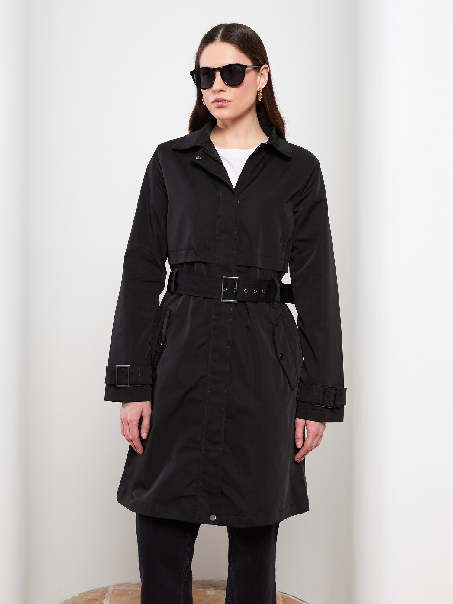 Тренчкот LC Waikiki, размер 36, black