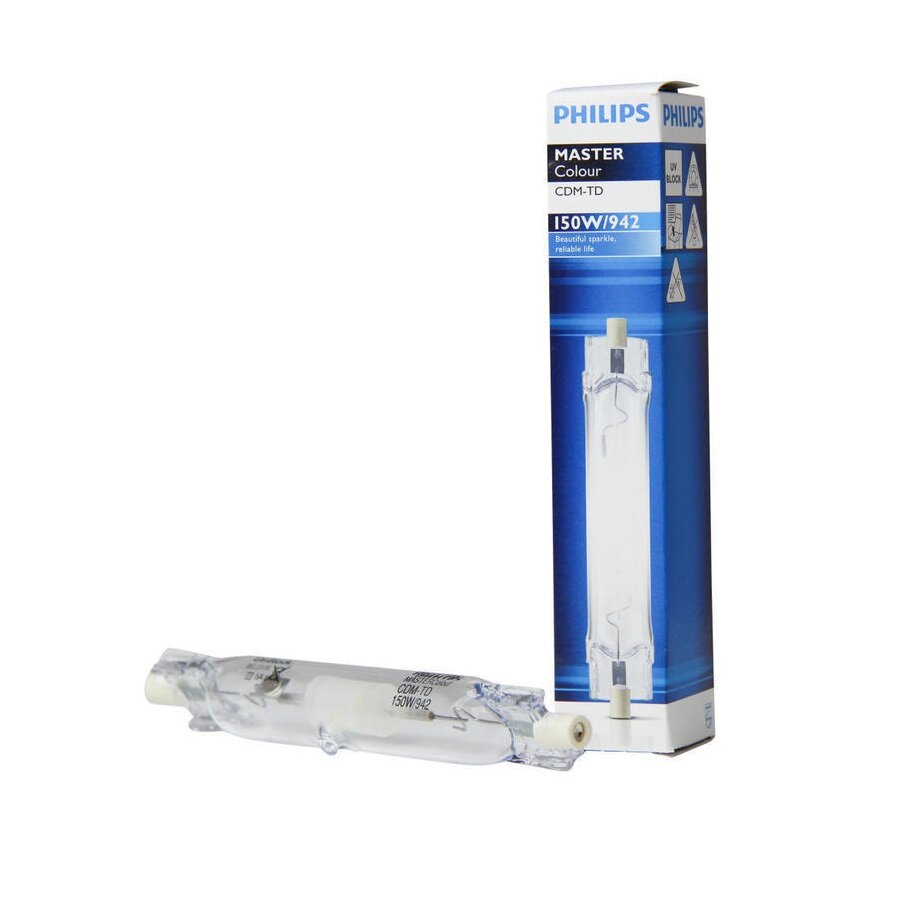 Лампа металлогалогенная PHILIPS CDM-TD 150W/942, цоколь RX7s-24, дневной белый свет, диаметр 22 мм, длина 135 мм