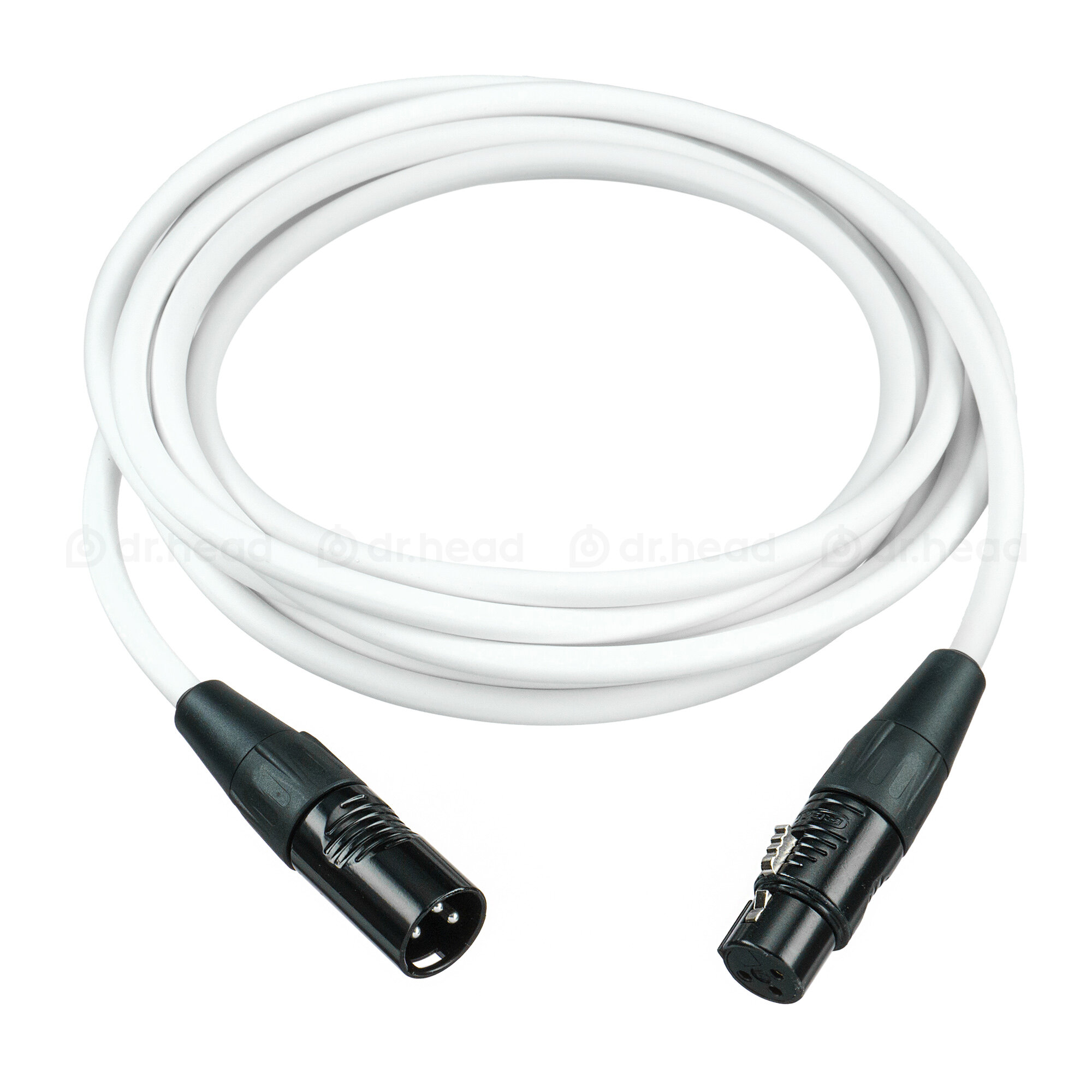 Кабель микрофонный HeadMade PRO Interconnect XLR(F) to XLR(M) White, 3 м, белый — фото 1