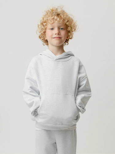 Изображение товара Худи МП 302920/св.серый меланж