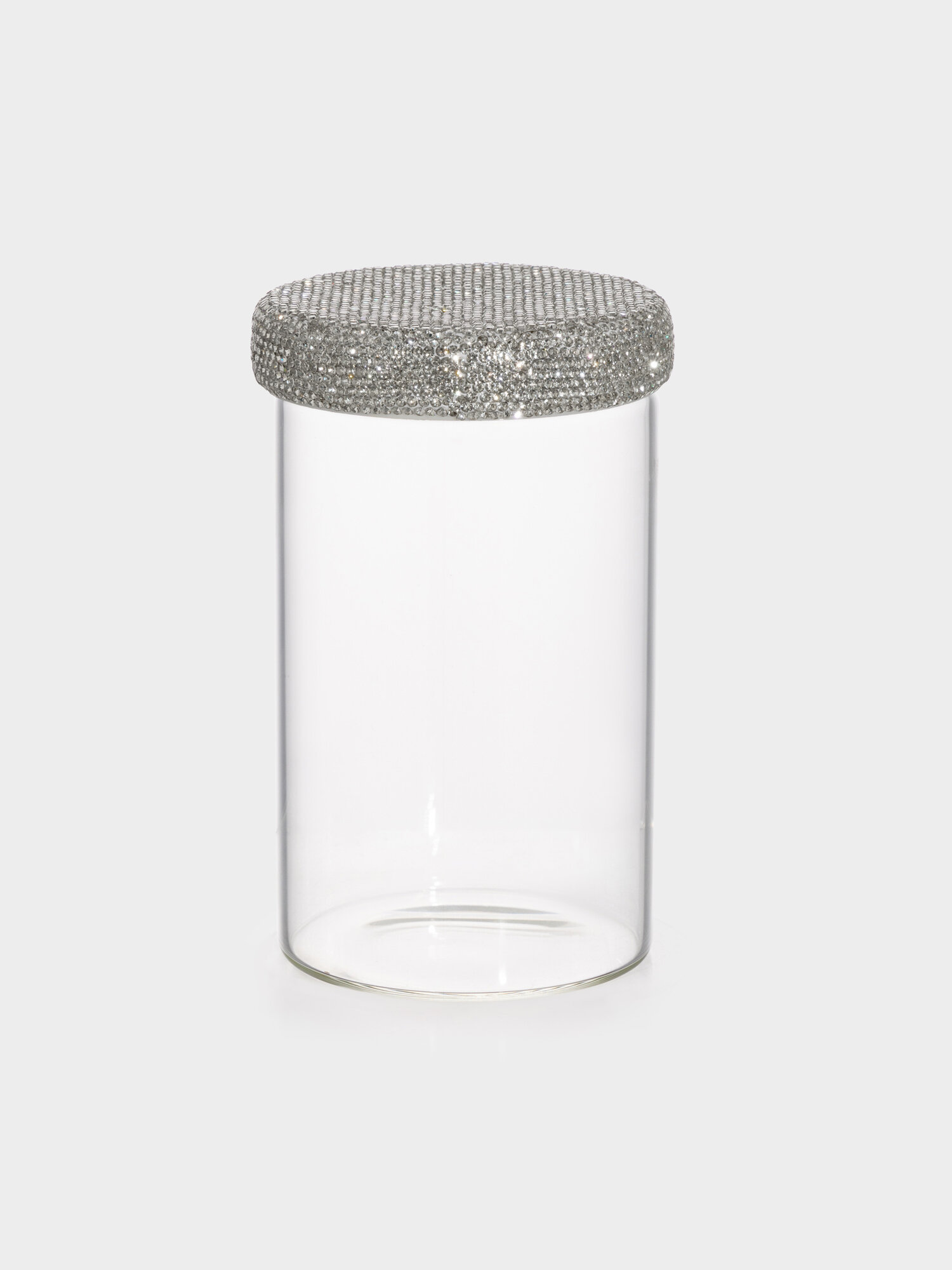 Емкость для хранения 9х17 см 900 мл стекло Б/стразы Crystal decor