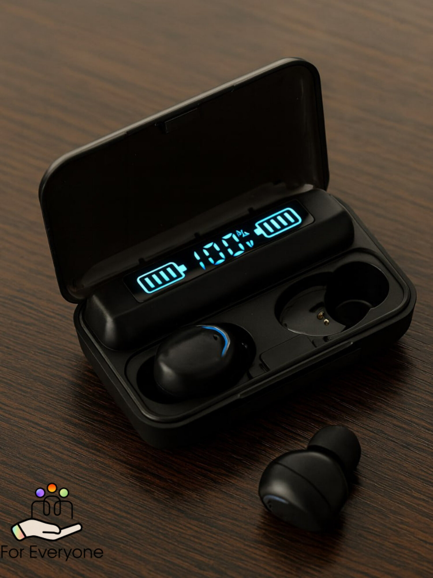 Наушники беспроводные / наушники сенсорные с powerbank F9-5 / блютуз наушники / с дисплеем