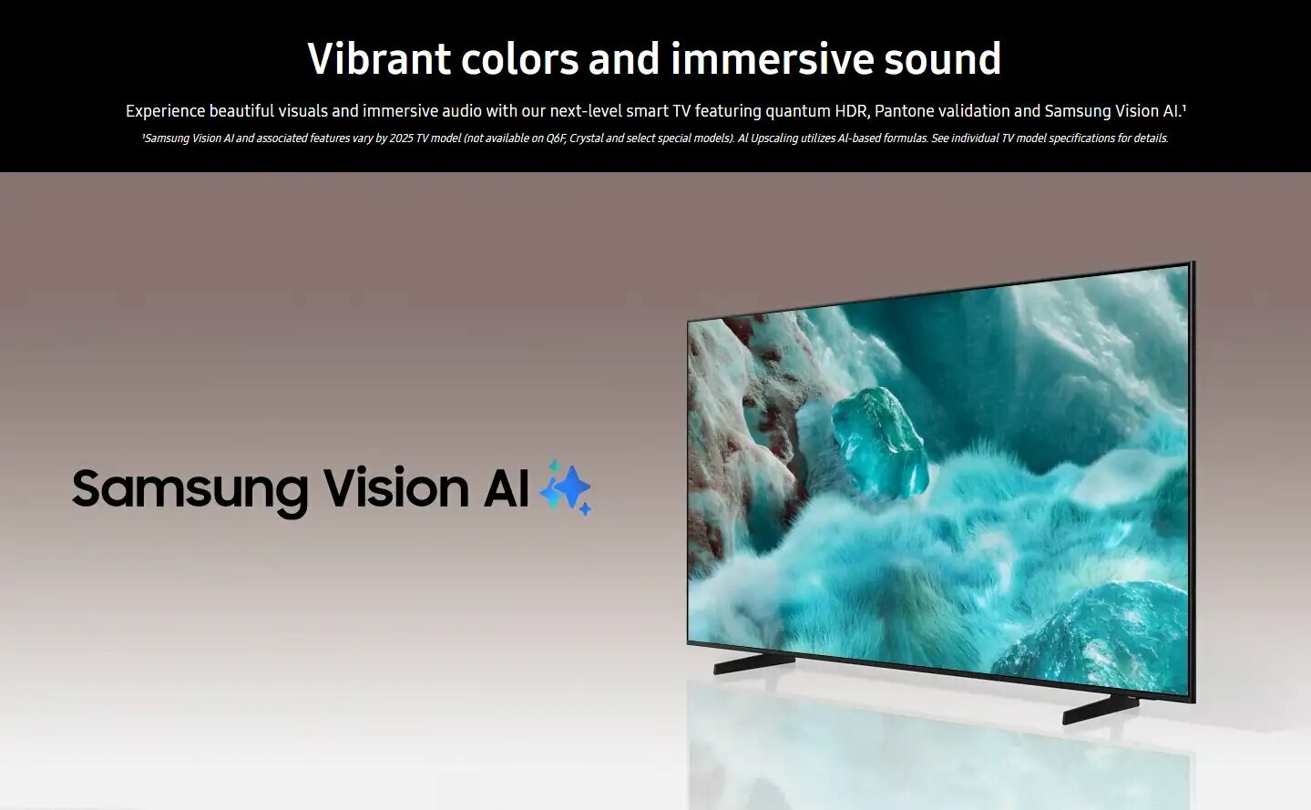 Телевизор Samsung Vision AI Q7F, 50", смарт-телевизор, QLED, 4K, 2025