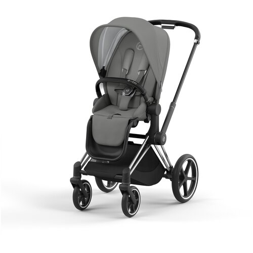 Прогулочная коляска Cybex Priam IV Soho Grey на шасси IV Chrome black cybex priam iv коляска прогулочная шасси iv chrome black perl grey