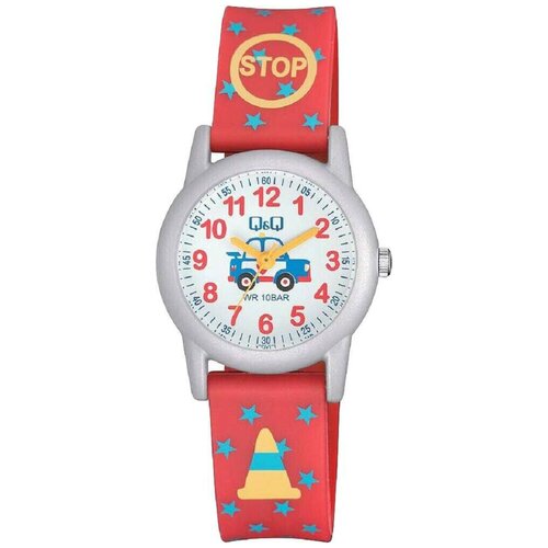 Детские наручные кварцевые часы QQ Q&amp;Q цвет красный/серый
