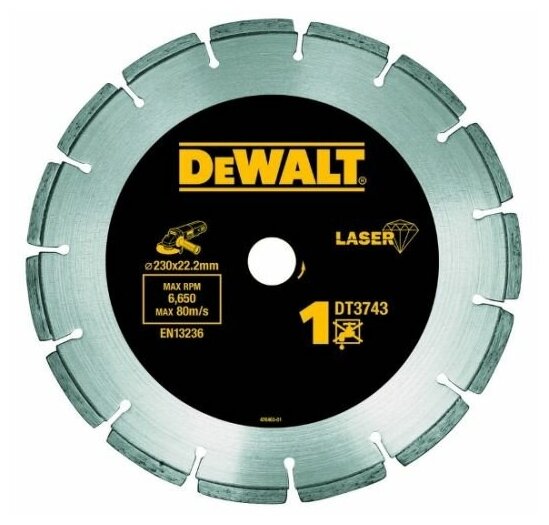 Круг алмазный DEWALT (DT3743-XJ) Ф230х22мм универсальный