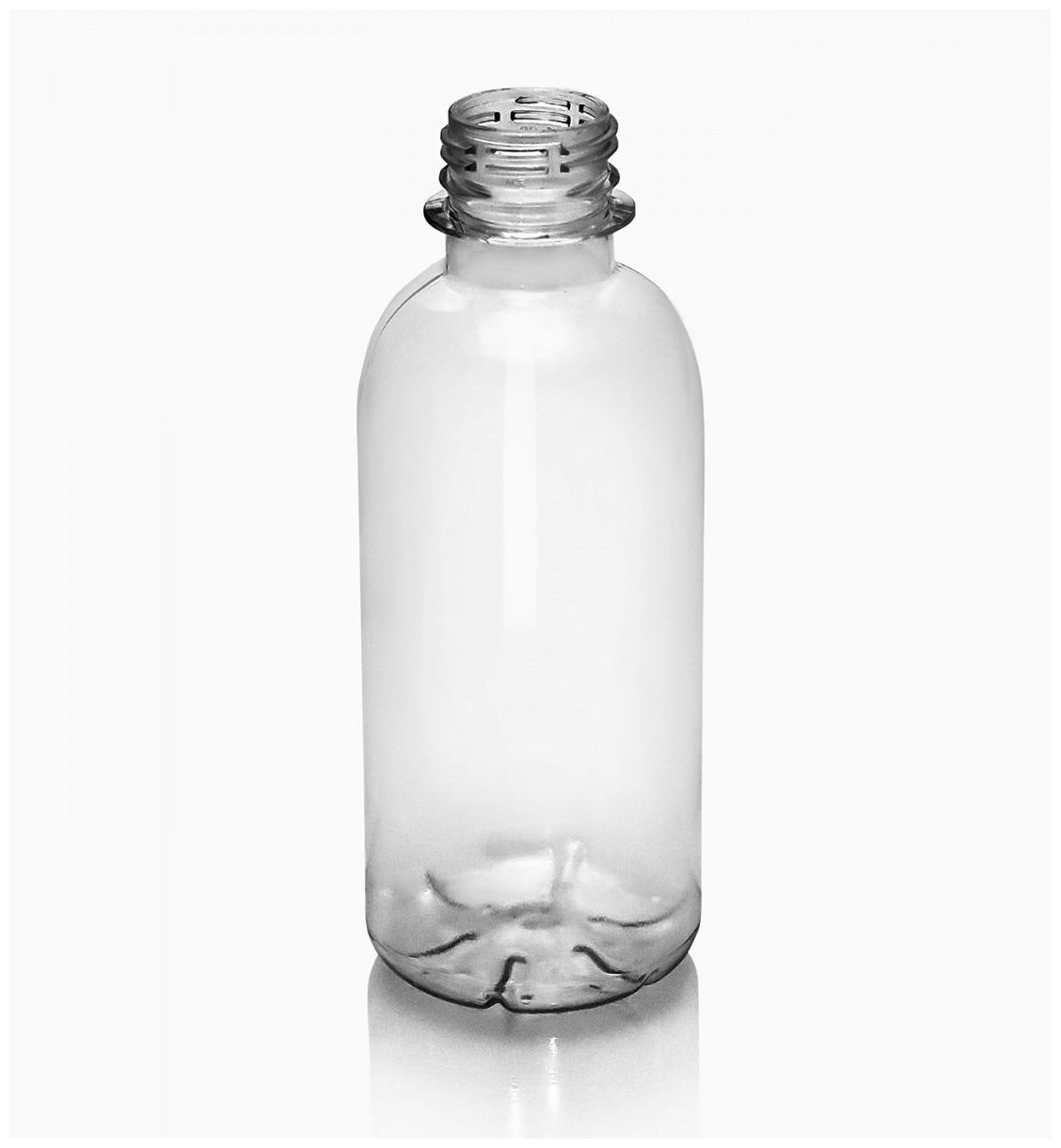 Бутылка ПЭТ с узким горлом, 0.25 л прозрачная с крышкой, 50 шт