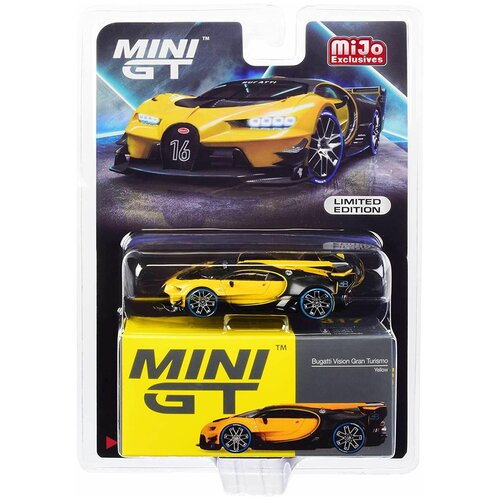 Модель коллекционная Mini GT 1:64 LB Bugatti Vision Gran Turismo Yellow