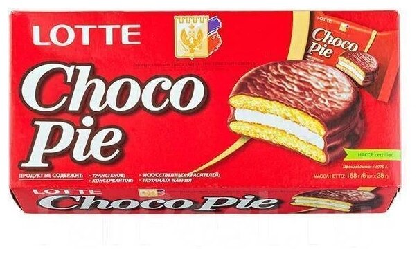 Пирожные LOTTE Choco Pie Чоко пай, 16 шт по 168 г