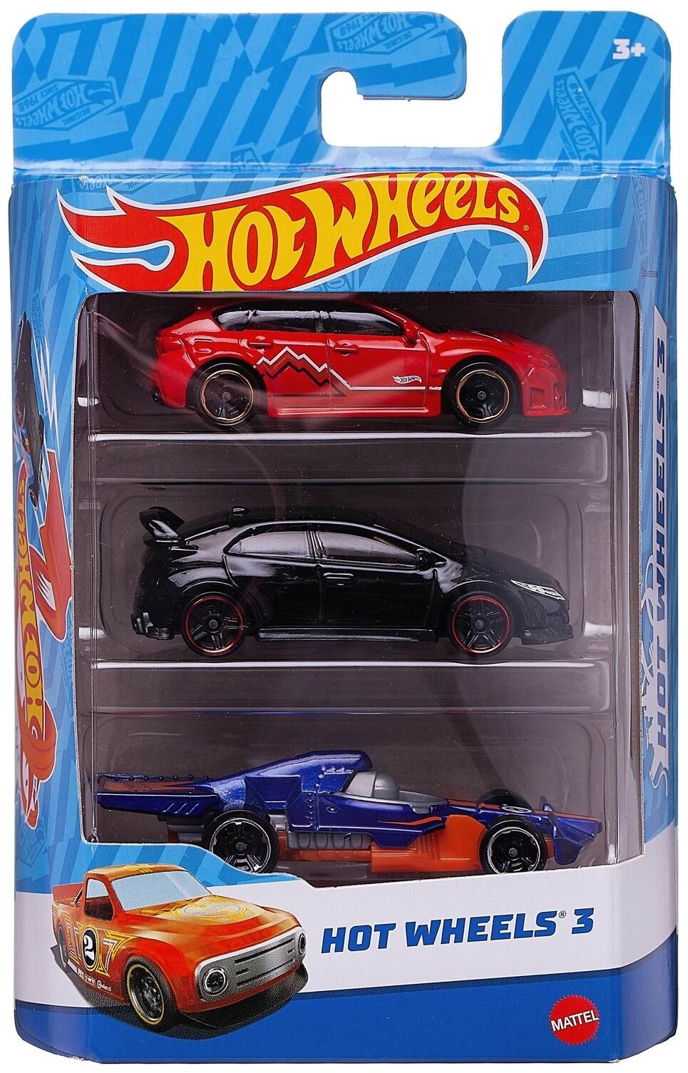 Набор машинок Mattel Hot Wheels, 3 шт, набор N34, в блистере (K5904/34)