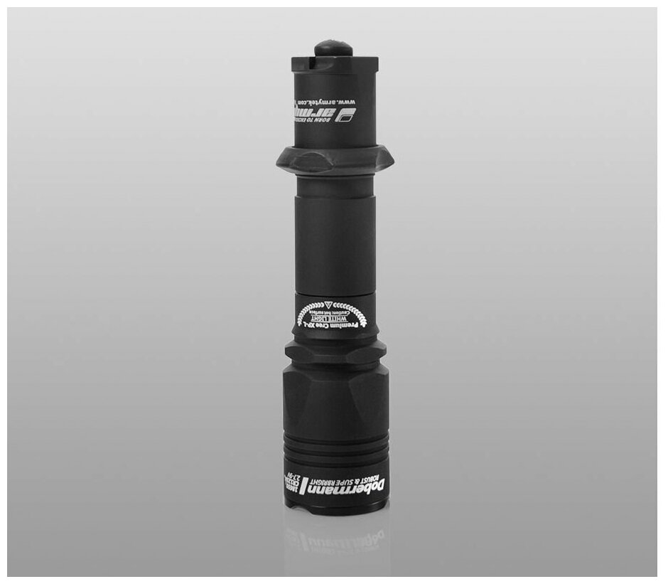 Тактический фонарь ArmyTek Dobermann XP-L HI (тёплый свет) черный - фотография № 4