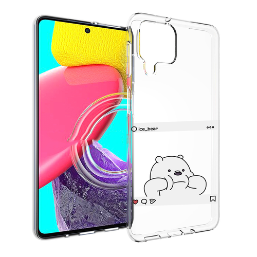 Чехол MyPads ледяной-медведь для Samsung Galaxy M53 (SM-M536) задняя-панель-накладка-бампер
