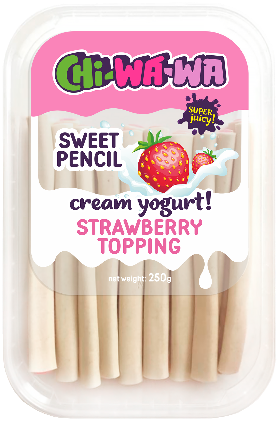 Экструзионный мармелад CHI-WA-WA карандаш сливки сладкий 250г
