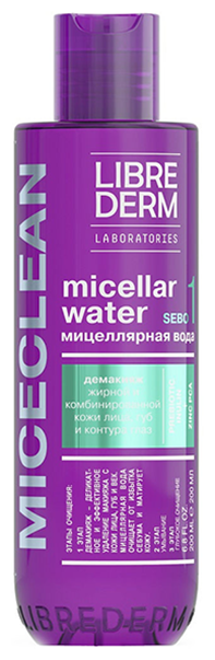 Вода мицеллярная для жирной и комбинированной кожи / SEBO MICECLEAN 200 мл