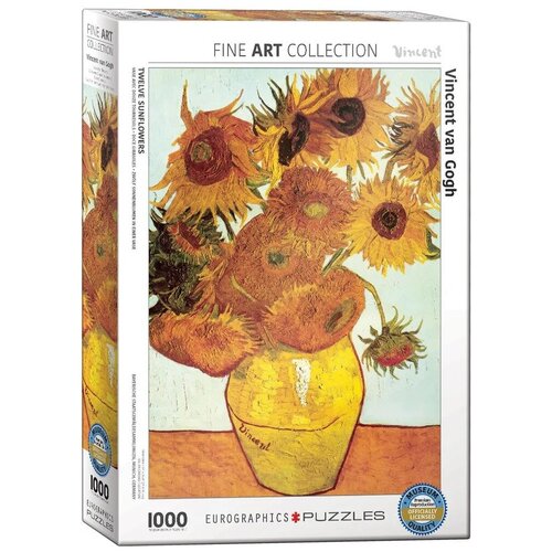Пазл Eurographics 1000 деталей: Двенадцать подсолнухов ваза для цветов с годовщиной