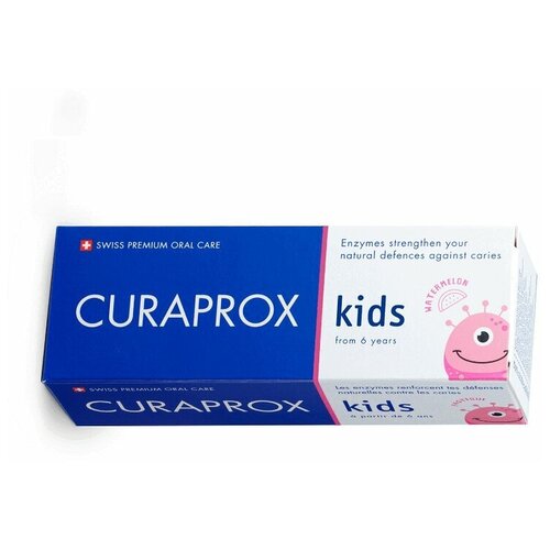 CURAPROX Зубные нити Зубная паста со вкусом арбуза Kids 1450 с 6 лет, 60 мл