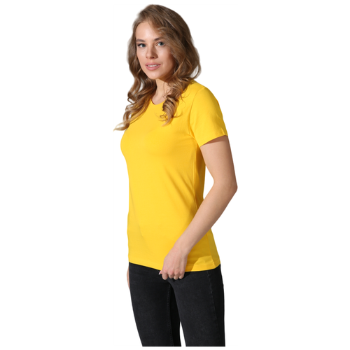 Футболка Tuosite, размер L, желтый женская хлопковая футболка с круглым вырезом коротким рукавом и круглым вырезом