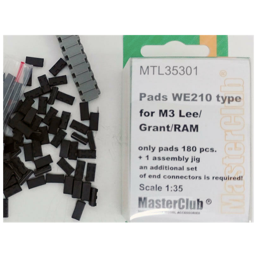 mtl 35325 fm full motion end connectors for m3 lee grant ram t41 and we210 types track only end connectors 380 pcs this is an additional kit for the set of pads limited edition MTL-35301 Подушки WE210 type для M3 Lee/Grant/RAM/M4, в ноборе только 180 подушек