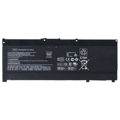 Аккумулятор SR03XL Premium для HP Pavilion 15-cx0027ur, 15-cx, 15-cx0171ur, HP OMEN 17-cb0028ur / 11,55V 4323mAh 49,9Wh новый оригинальный ноутбук cpu вентилятор охлаждения для hp omen tpn q194 15 ce pro