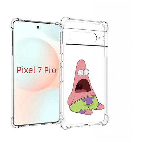 Чехол MyPads патрик-в-шоке детский для Google Pixel 7 Pro задняя-панель-накладка-бампер