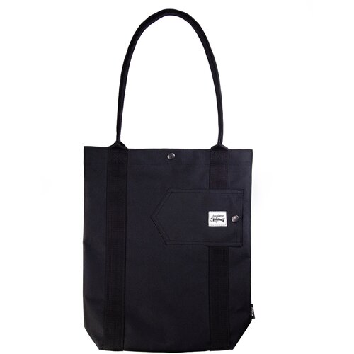 Сумка-шоппер женская черная, хозяйственная, шоппер повышенной прочности c 4 карманами, дизайн backbone
