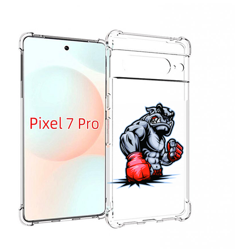 Чехол MyPads собака-боксер для Google Pixel 7 Pro задняя-панель-накладка-бампер