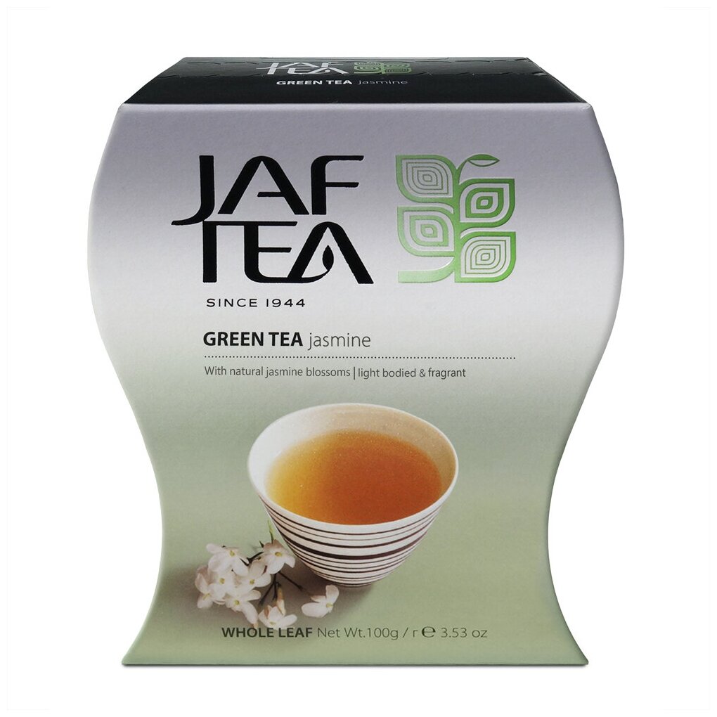 Чай зелёный JAF TEA Green Jasmine листовой с жасмином, 100 г.