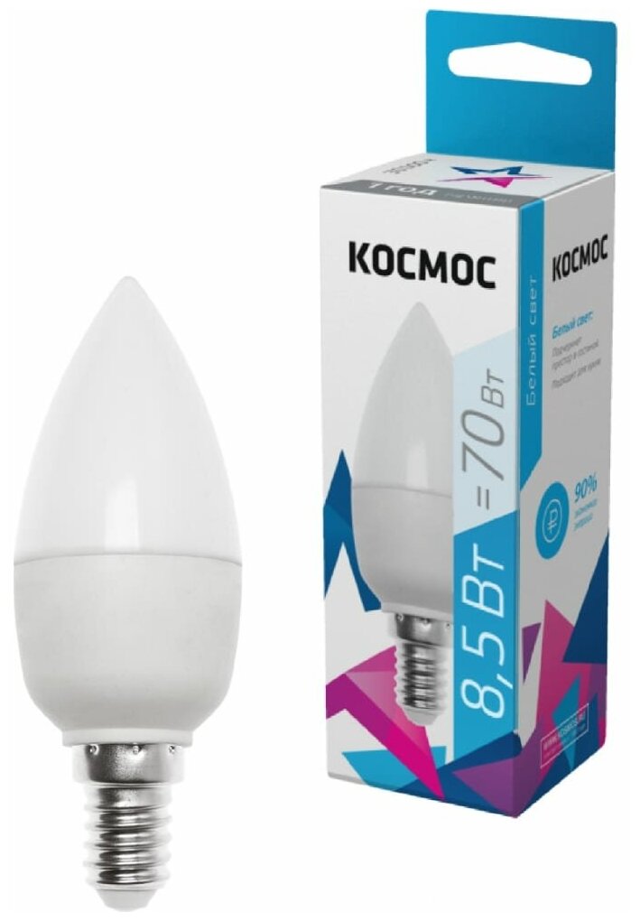 Светодиодная лампа космос LED CN 8.5Вт 220В E14 4500К LkecLED8.5wCNE1445 478688