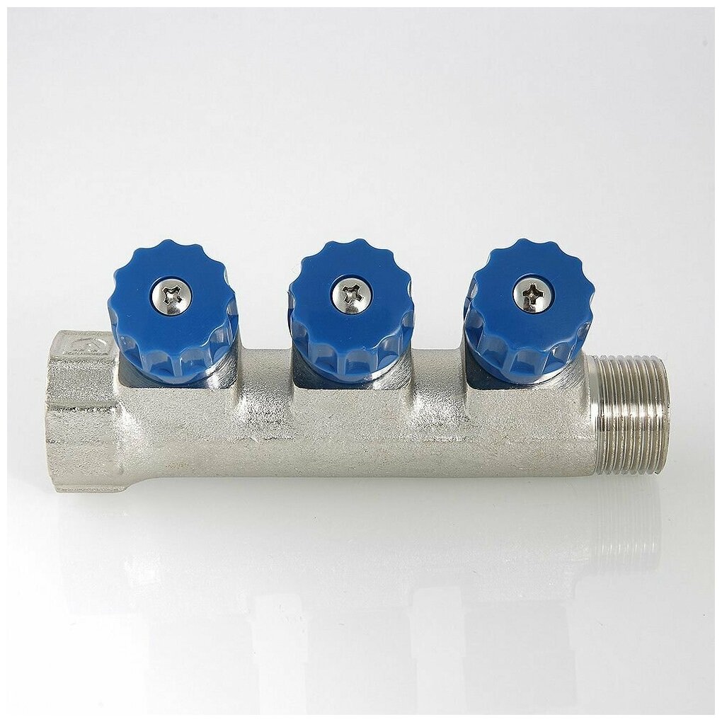 Коллектор с регулировочными вентилями Valtec VTc.560.N.0503, 3/4", 3 х 1/2" - фото №5