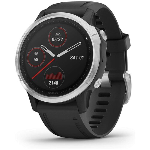 Умные часы Garmin Fenix 6S серебристый с черным ремешком 3990000₽
