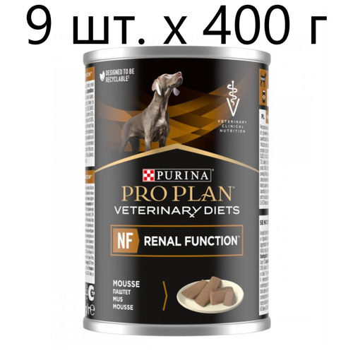 Влажный корм для собак Purina Pro Plan Veterinary Diets NF RENAL FUNCTION, при патологии почек, 6 шт. х 400 г