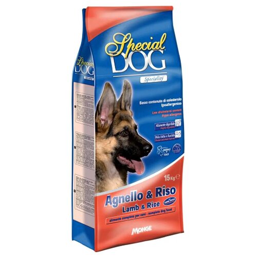 Сухой корм для собак с особыми потребностями Special Dog с чувствительной кожей и пищеварением с ягненком и рисом 15 кг.