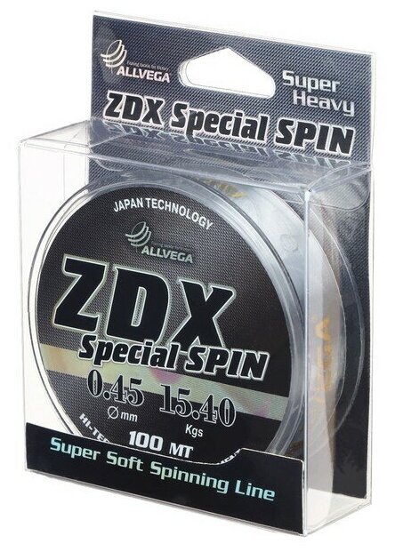 Леска рыболовная ALLVEGA ZDX Special spin 0,45 мм, 100 м (2398/47)