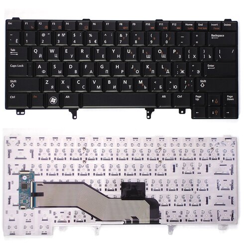 Клавиатура для ноутбука Dell Latitude E6320 E6420 E5420 черная без указателя 1730₽