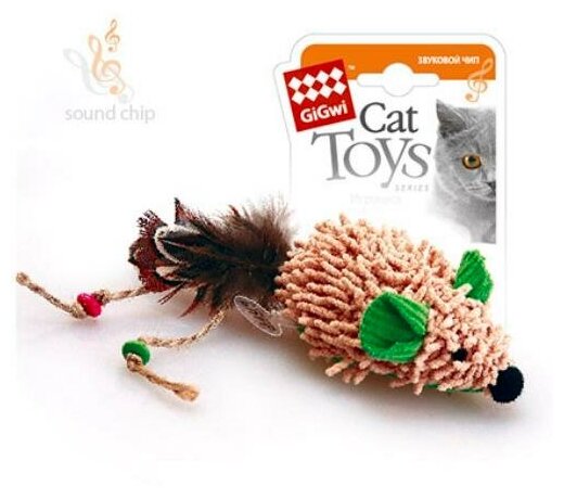 Игрушка для кошек Cat Toys мышка со звуковым чипом при касании издает звуки 8 СМ - фотография № 12