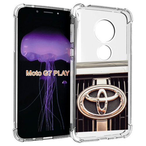 Чехол MyPads toyota тойота 3 для Motorola Moto G7 Play задняя-панель-накладка-бампер