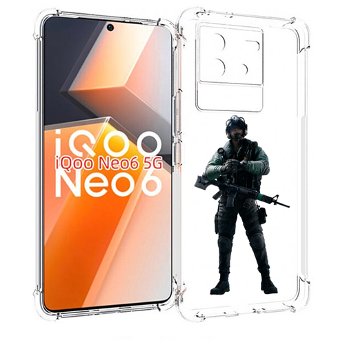 Чехол MyPads Tom-Clancy's-Rainbow-Six-2 для Vivo iQoo Neo 6 5G задняя-панель-накладка-бампер чехол задняя панель накладка бампер mypads tom clancy s rainbow six 1 для nokia 7 2 nokia 6 2 противоударный