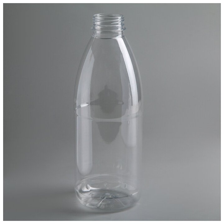 Бутылка одноразовая молочная «Универсал», 1 л, с широким горлышком 0,38 см, цвет прозрачный(100 шт.)